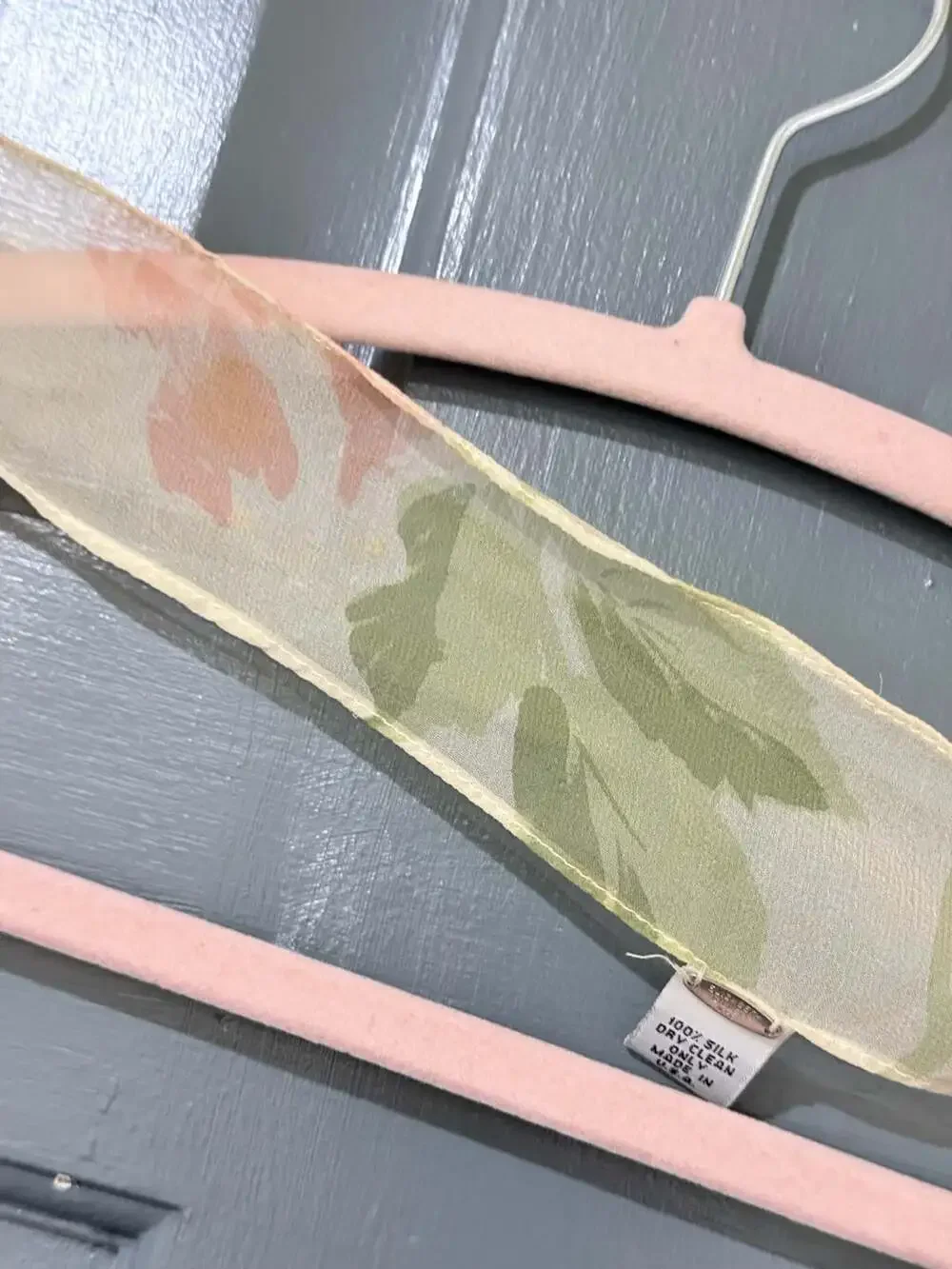 Elizabeth Gilette Chic Floral Print Silk Scarf